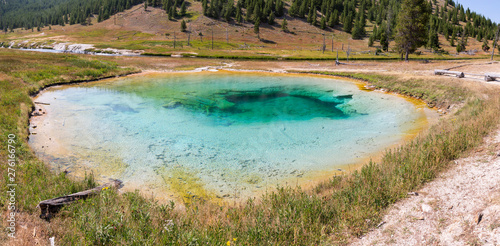 norris geyser basin porcelain in in Yellowstone National Park in Wyoming