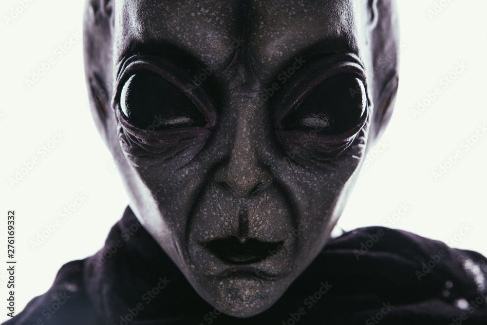 Alien creature has a message for humans. Grey kind humanoid from an other planet portrait series. Alien creature has a message for humans. Grey kind humanoid from an other planet portrait series.