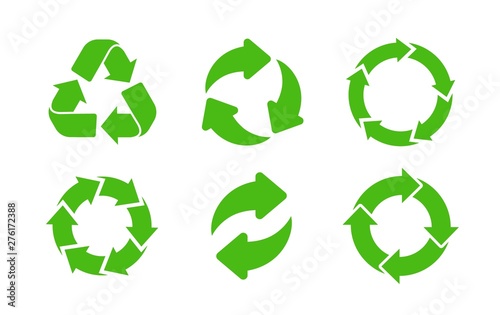 Recycle icon vector. Recycle vector symbols.
