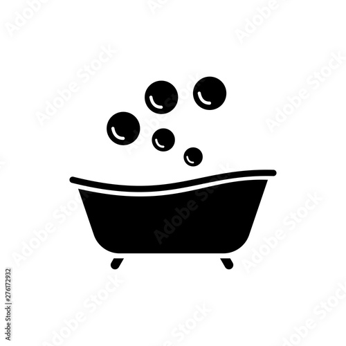 Bathtub symbol icon vector