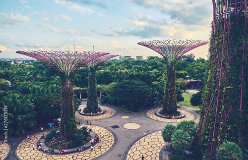 Gardens by the Bay with Supertree in Singapore