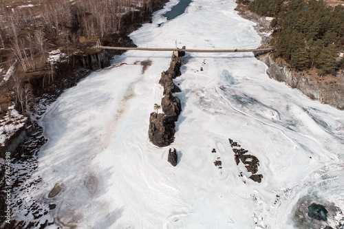 Fast mountain river Katun i...