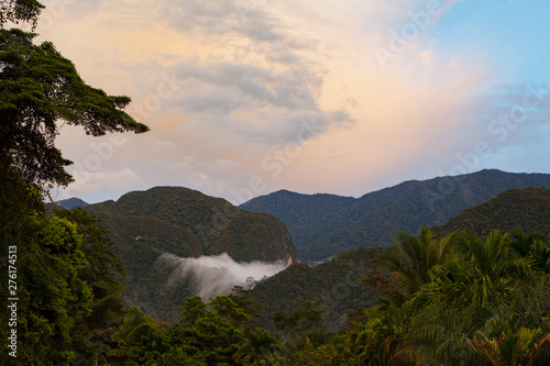 Rainforest landscape from Gunung Mulu national park Borneo Malaysia