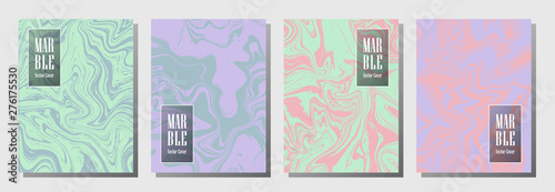 Futuristic journal layouts set. Graphic design for binder template, corporate flyers. Annual report cover fluid layouts set. Flyer, magazine, report, journal, binder vectors, title place.