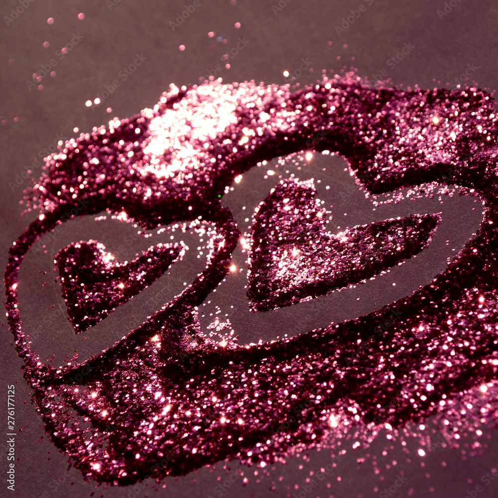 heart spangles. shine. background. Happy Valentine's Day heart spangles. shine. background. Happy Valentine's Day