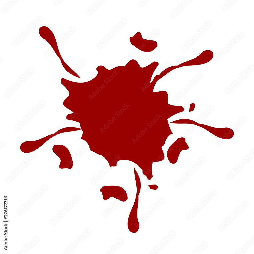 abstract vector red color splatter design  isolated background. illustration vector design