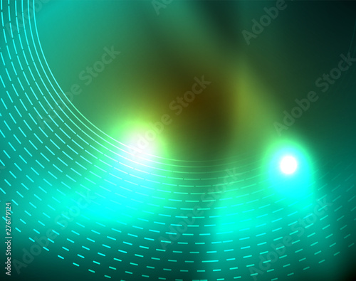 Shiny circles glowing abstract background