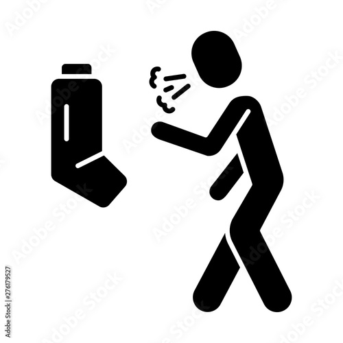 Allergic asthma, anaphylaxis glyph icon