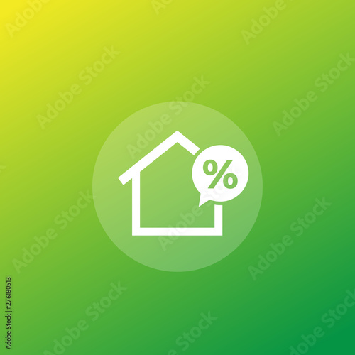 house mortgage or loan vector icon