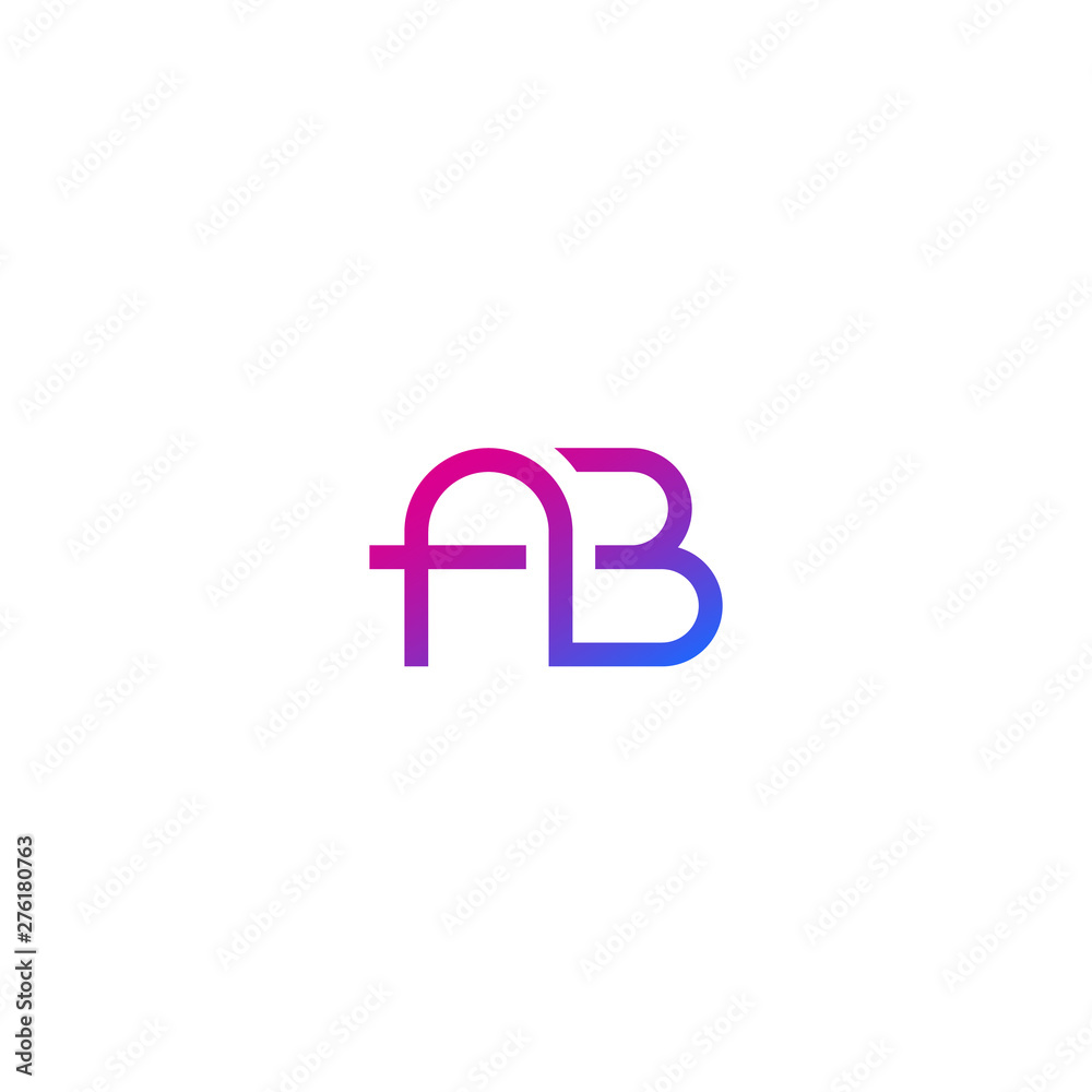 Obraz premium AB monogram, vector minimal logo