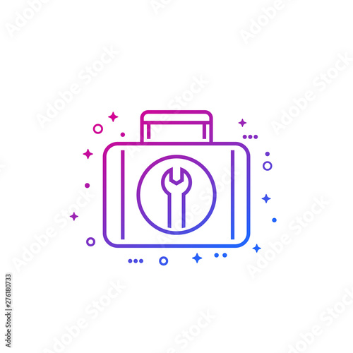 Toolbox line icon on white