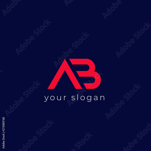 AB logo, monogram vector design photo