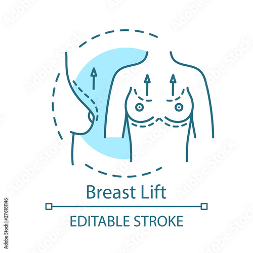 Breast lift concept icon
