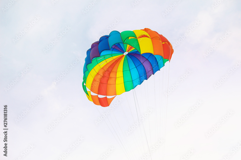 Parasailing Blue sky background At Patong Beach Phuket Thailand Parasailing Blue sky background At Patong Beach Phuket Thailand