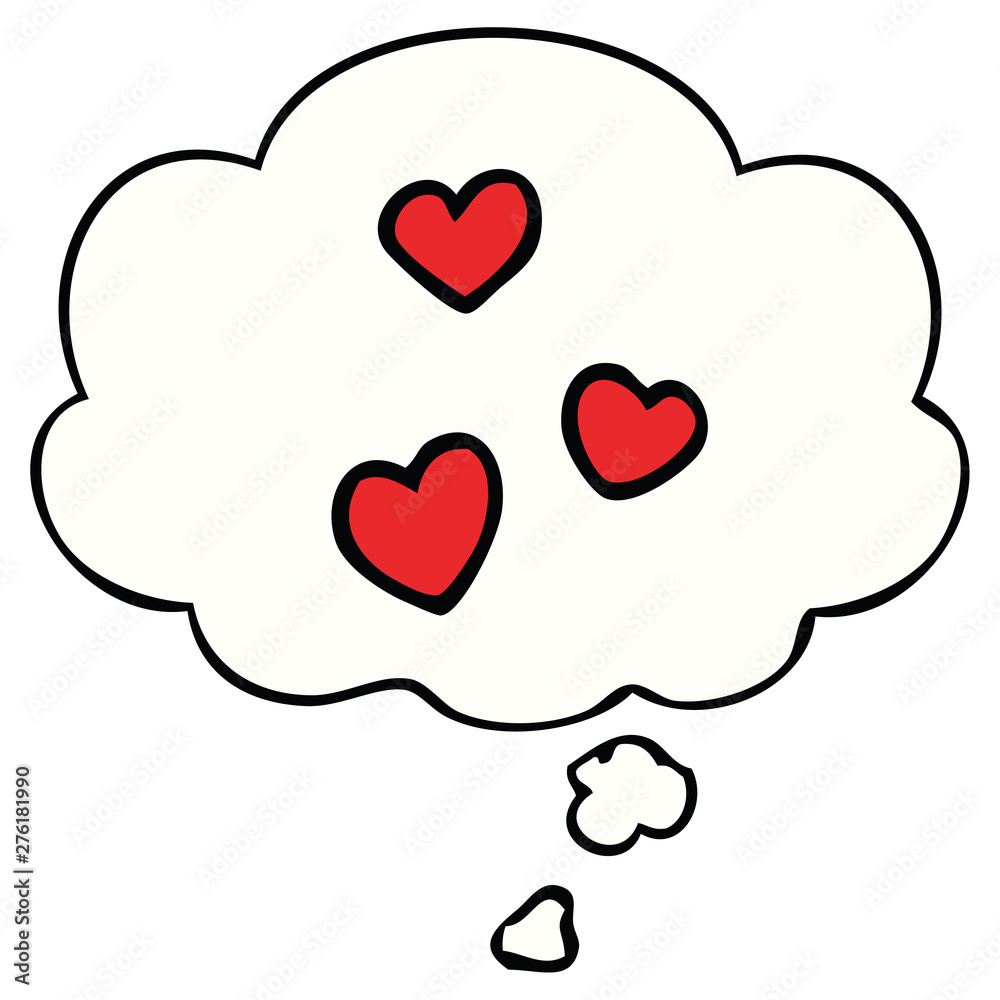 cartoon love heart and thought bubble cartoon love heart and thought bubble