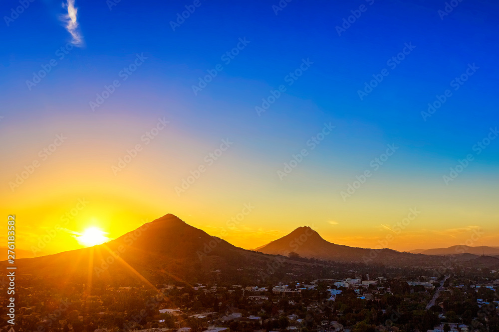 Sunset over Mountains 