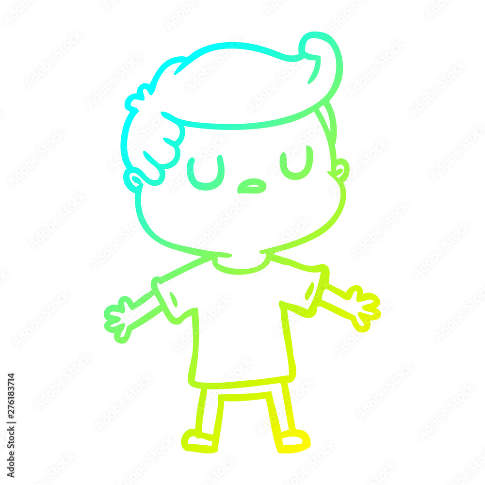cold gradient line drawing cartoon aloof man cold gradient line drawing cartoon aloof man