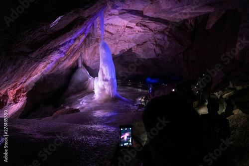 Dachstein Giant Ice Cave, Austria. Amazing cave with Ice Formations and interesting history. Austrian Alps.