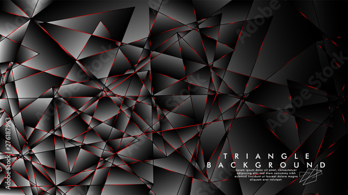 ABSTRACT BACKGROUND OF GEOMETRIC WITH luxurious polygon patterns and RED triangle lines