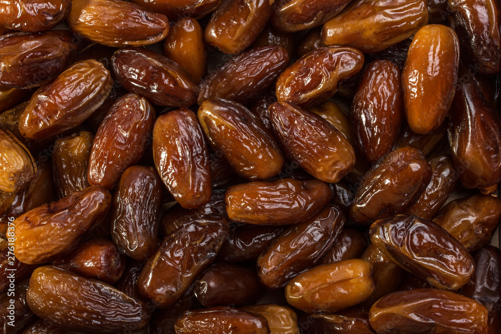 Obraz premium Dried dates background close up