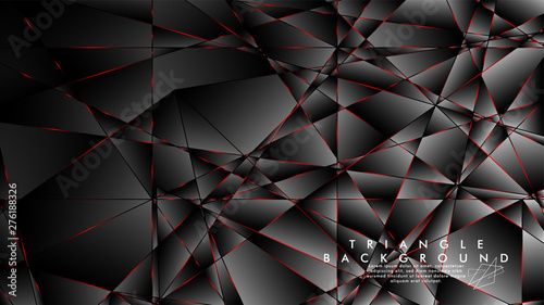 ABSTRACT BACKGROUND OF GEOMETRIC WITH luxurious polygon patterns and RED triangle lines