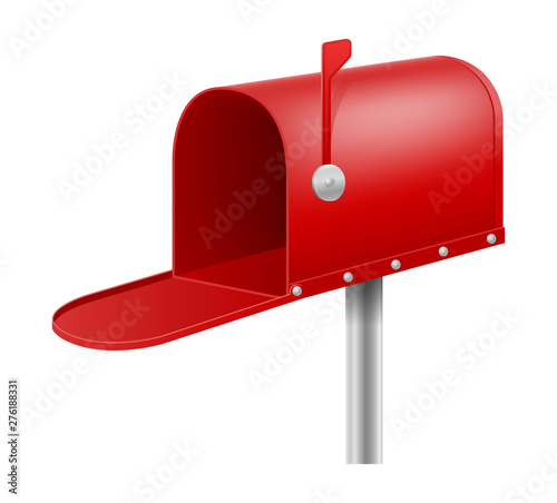 red mail box retro vintage stock vector illustration