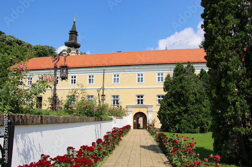 View of Novo Hopovo Monastery in Fruska Gora National Park, Serbia photo