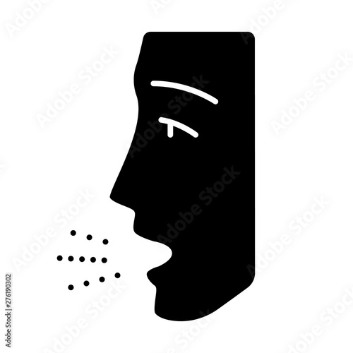 Allergy symptom glyph icon