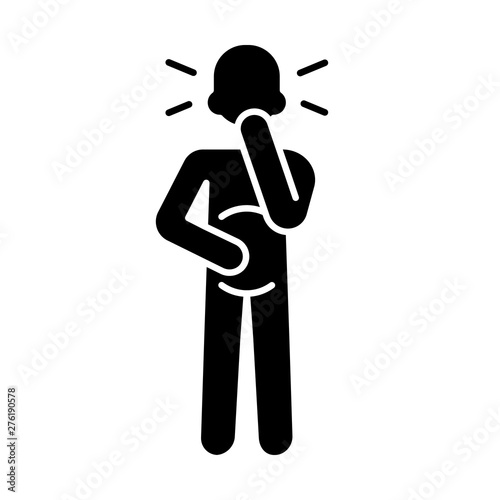 Nausea glyph icon