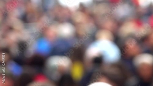 Wallpaper Mural A large crowd of anonymous people walk on a sidewalk in a city during the day. Torontodigital.ca