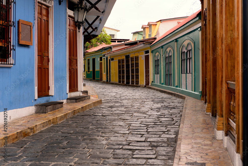 Small alley in the Las Peñas district of Guayaquil, Ecuador