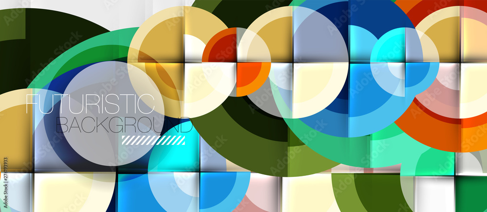 Geometric design abstract background - circles