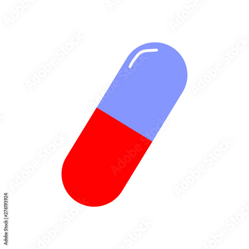 Capsule icon. Flat illustration of capsule vector icon for web. Eps10