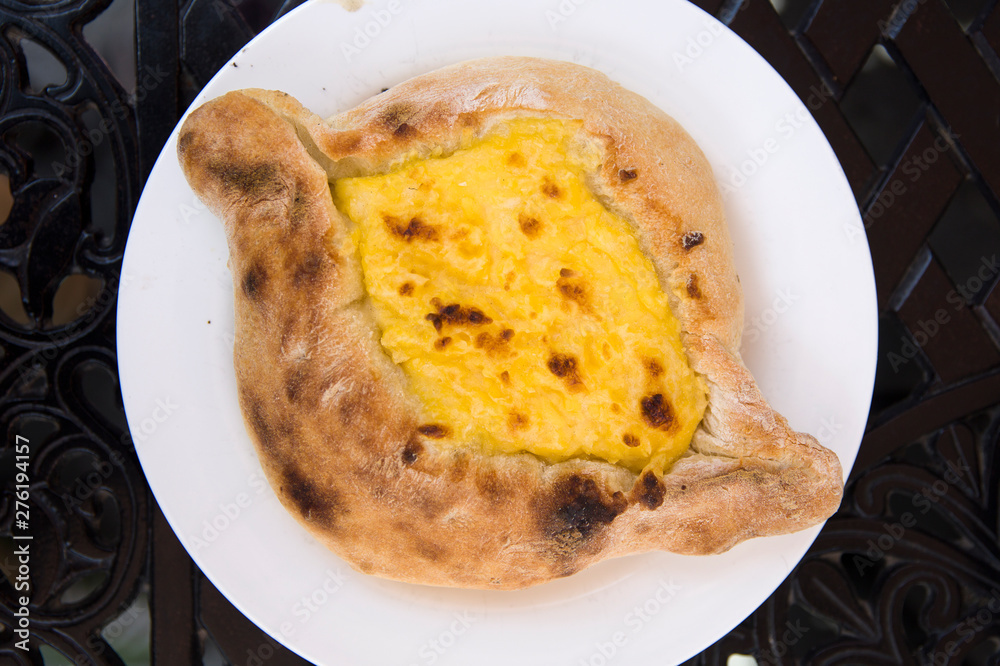 Traditional Georgian khachapuri Traditional Georgian khachapuri