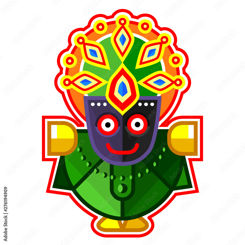 Lord Jagannath Lord of the Universe, Indian God. Ratha Yatra hindu