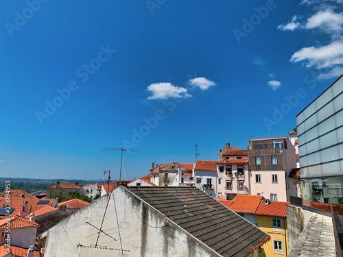 Roofs of Coimbra, Portugal on a sunny day