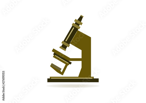 Abstract microscope icon. Isolated sign. Flat style.