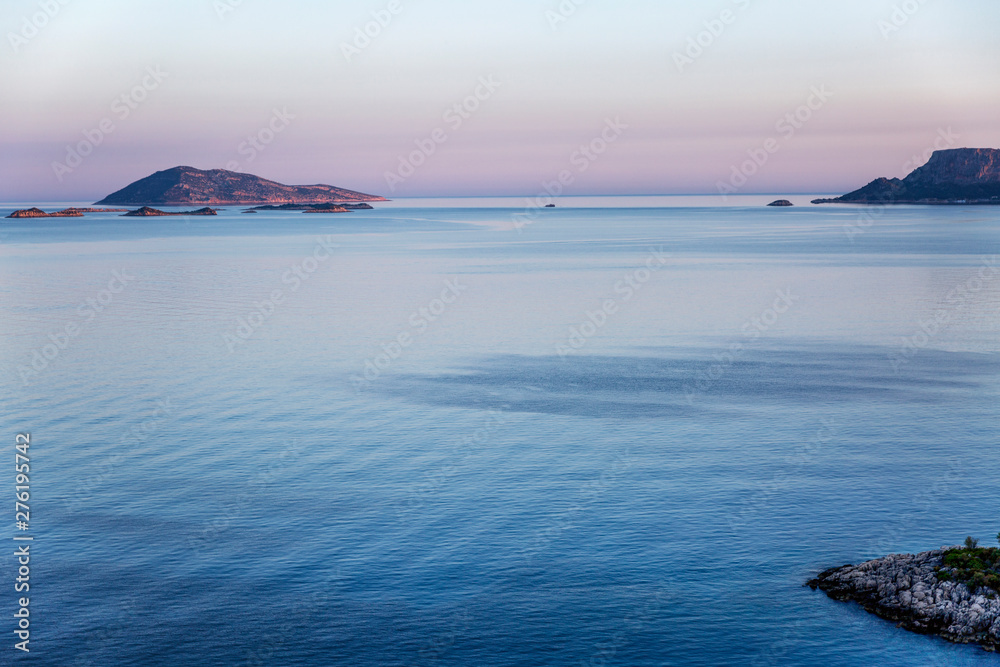 Beautiful gentle pink sunset on the sea. Beautiful gentle pink sunset on the sea.