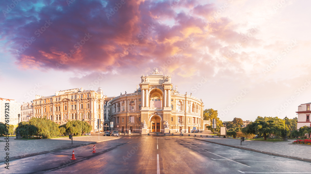 Fototapeta premium Opera House in Odessa, Ukraine. Odessa State Academic Opera and Ballet Theater