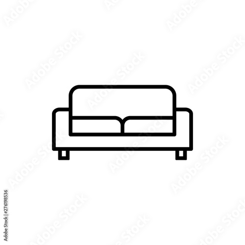 Retro sofa icon. Living room furniture. - Vector