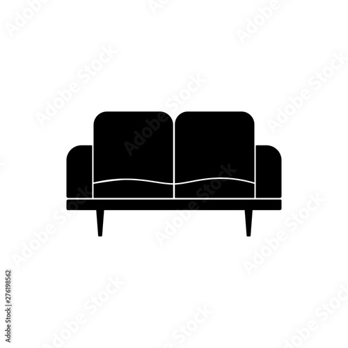 Retro sofa icon. Living room furniture. - Vector