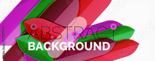 Abstract color lines dynamic background, modern material design style