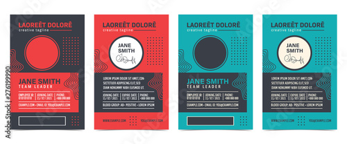 Modern office ID card Template. Vector illustration.