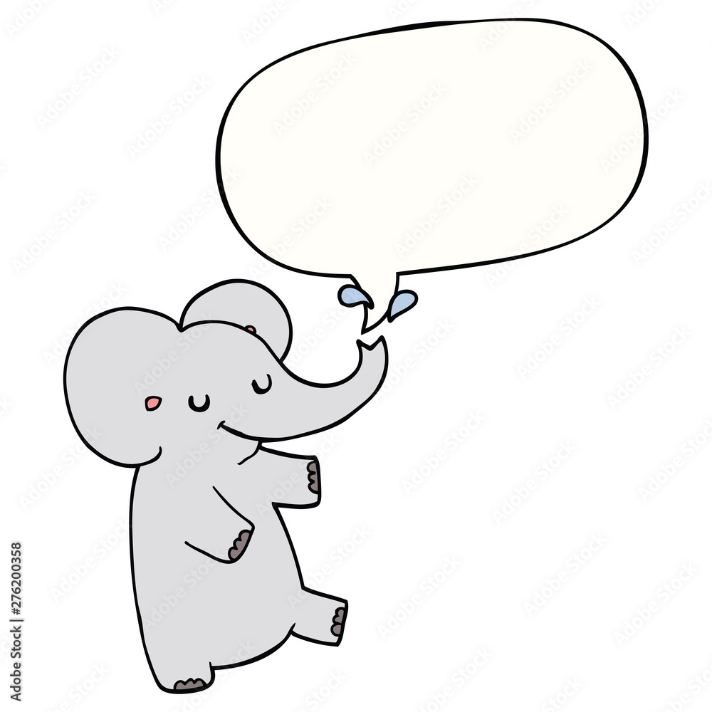 cartoon dancing elephant and speech bubble cartoon dancing elephant and speech bubble