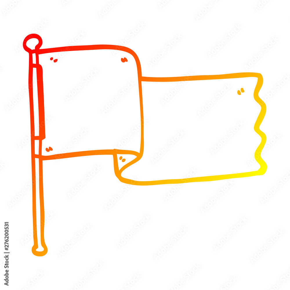 warm gradient line drawing cartoon white flag waving warm gradient line drawing cartoon white flag waving