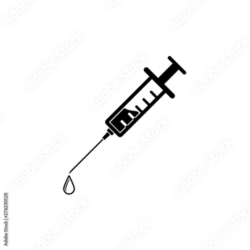 Syringe Injection Icon Vector Illustration - Vector