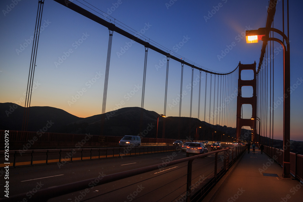 Fototapeta premium Golden Gate Bride Nacht