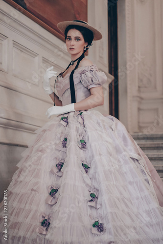 Fototapeta 19th century lady in crinoline