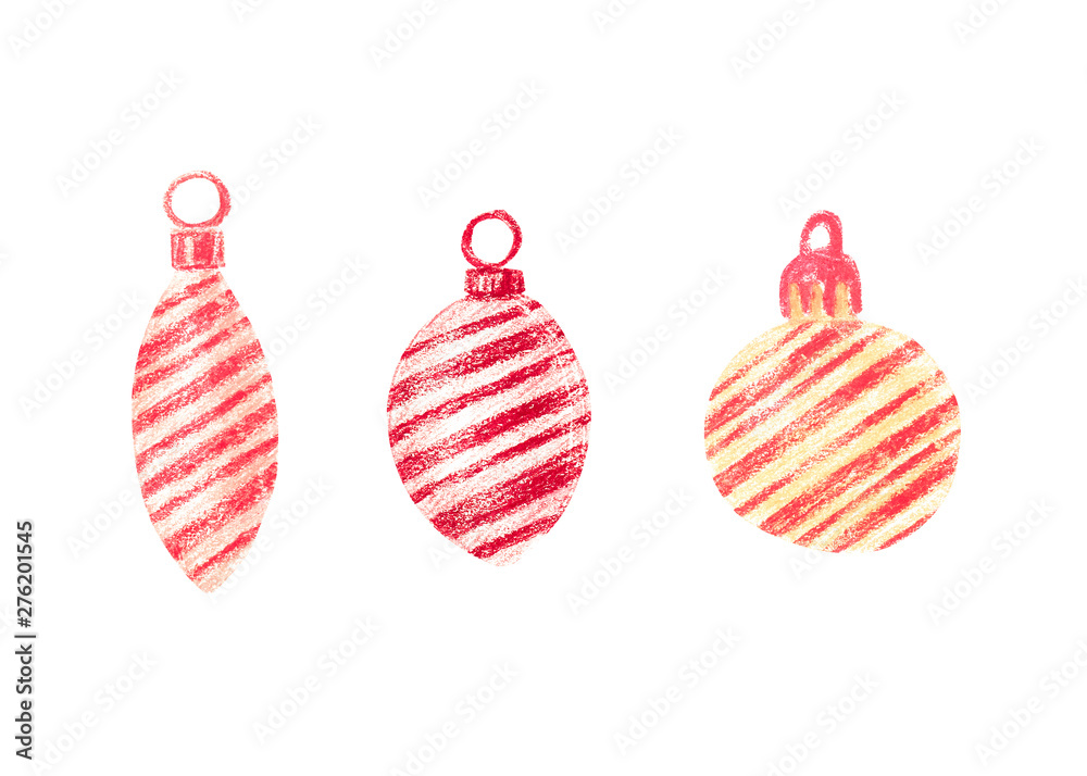 Set of three Christmas tree toys. Set of three Christmas tree toys.
