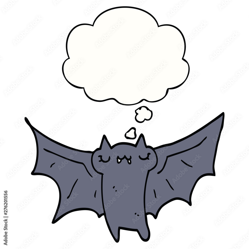 cute cartoon halloween bat and thought bubble cute cartoon halloween bat and thought bubble